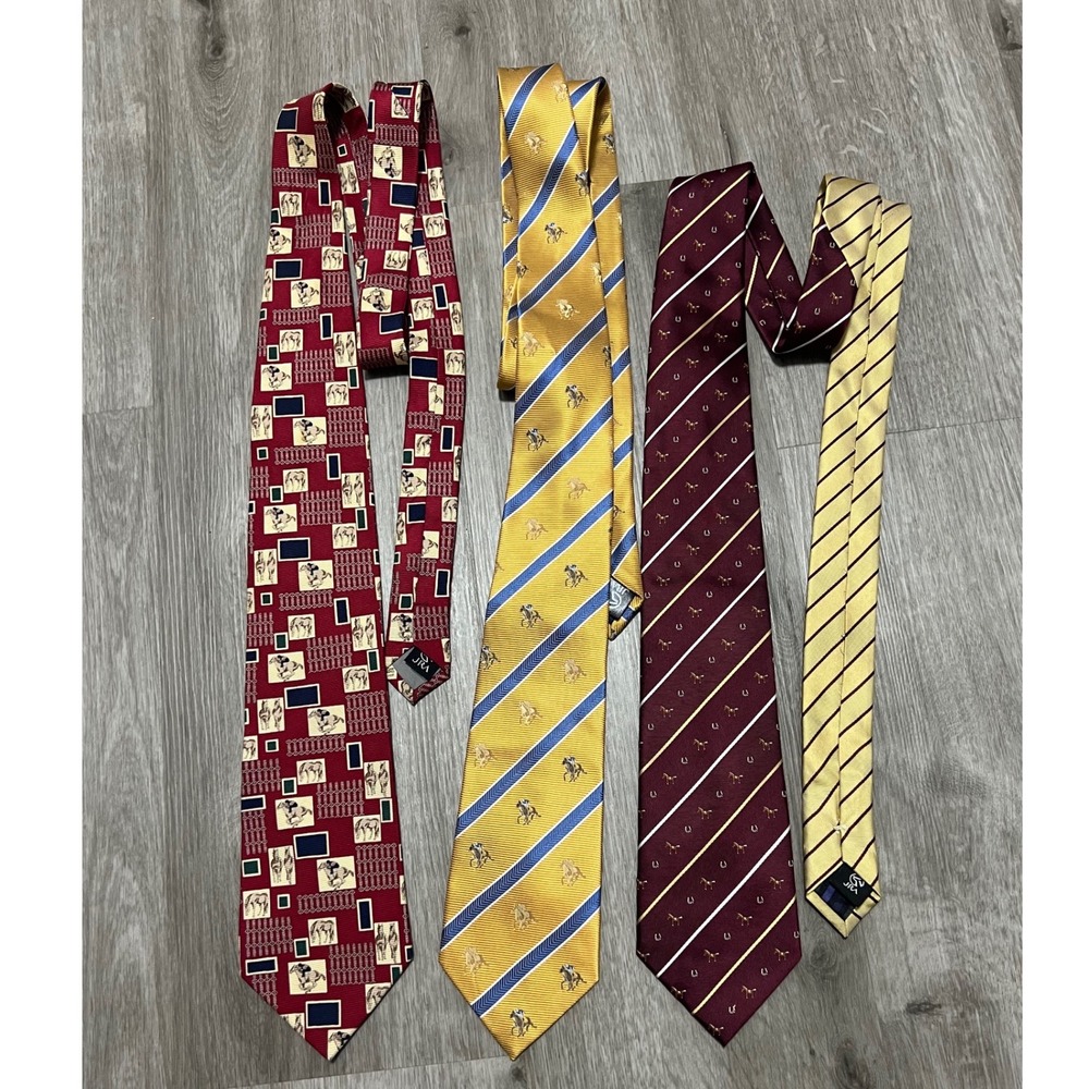 Nippon Derby Horse Racing Ties Lot 3 65th 77th 84th Special Edition Equestrian